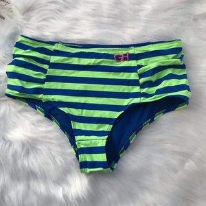 Hollister High Waisted Stripped Swim Bottom